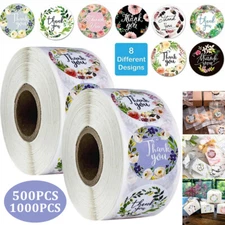 500/1000PCS 1" Thank You Stickers Thank You For Supporting Small Business Labels