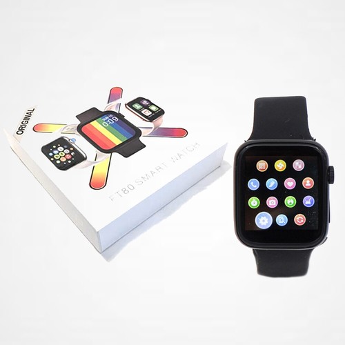 Confezione Smartwatch FT80 Nero Orologio Digitale Hd Compatibile Cardio  Musica | eBay