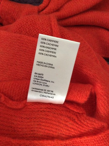 FREE PEOPLE Big Bow Cashmere Tank Red Cropped UK S 8 - 10 - Picture 10 of 11