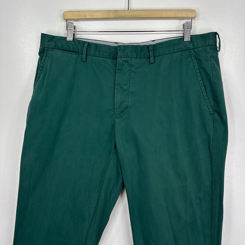 Tommy Hilfiger Mercer Chino Hose Herren W38 L36 Grün Regular Straight Vintage Y2K - Bild 3 von 14