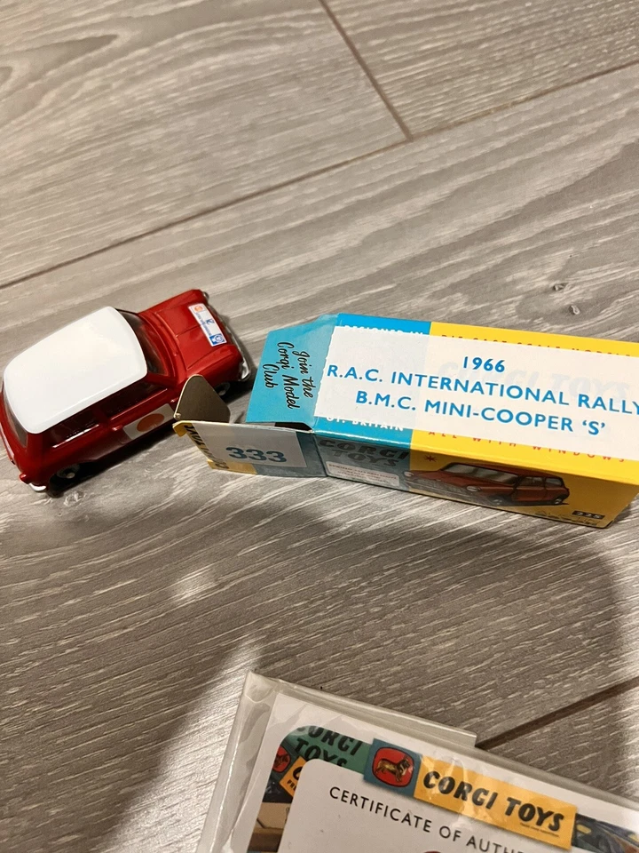 Corgi Toys Model Club 333 -RAC Int Rally B.M.C. Mini Cooper 'S' - Reissue 2024 - Image 4 of 4