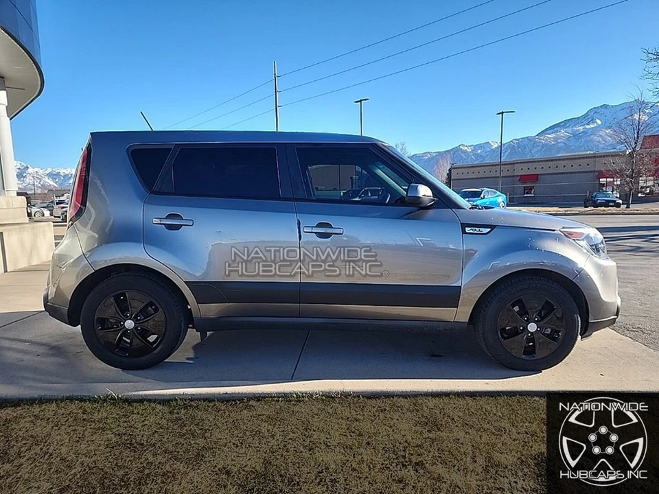 4 cubiertas de rueda NEGRAS 16" para tapacubos KIA SOUL 2014-16 cubiertas de llanta para llantas de aleación Foto 4 de 4