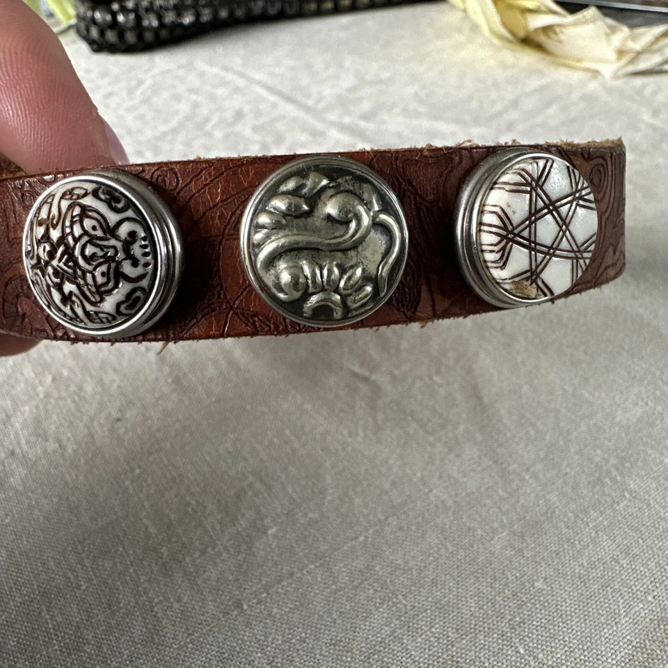 NOOSA Amsterdam ORIGINAL Armband  royal Cognacfarbe Mit  Chunks 43 Cm Lang - Bild 3 von 4