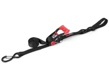 SpeedStrap 1"x6' Black Ratchet Strap Tie-Down W/ Snap S-Hook and Soft Tie