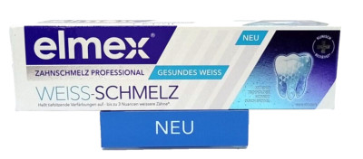 2x NEU elmex ZAHNSCHMELZ  PROFESSIONAL WEISS-SCHMELZ 2x 75ml GESUNDES WEISS