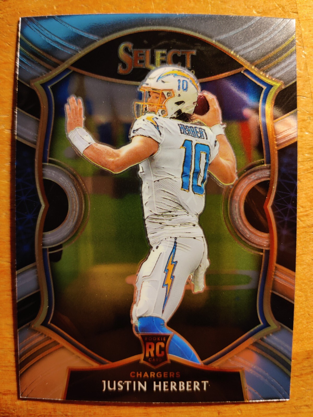 JUSTIN HERBERT 2020 PANINI SELECT ROOKIE RC #44 CHARGERS NFL OREGON DUCKS! -)