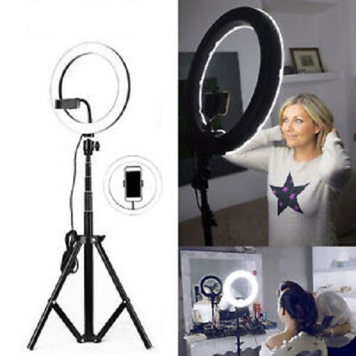 LED Ring Light Dimmable Lighting Kit Phone Selfie Tripod Makeup Youtube Live - Picture 8 of 19
