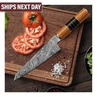 Damascus Steel Chef's Knife, Kitchen Knife Wood Handle, Best Gift For Her — photo 2