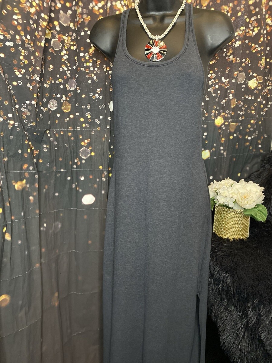 LULULEMON REFRESH MAXI DRESS II Racer Back Dark Gray Athletic Dress Size M  | eBay