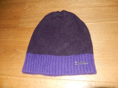 TOM TAILOR HAT BEANIE ANGORA WOOL PURPLE NEW