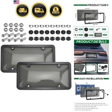 2 Pcs Clear License Plate Covers And Framestransparent License Plate Holders... 2 Pcs Clear License Plate Covers And Framestransparent License Plate Holders...