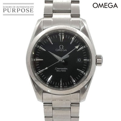 Omega Seamaster Aqua Terra 2518 Men's Quartz Watch Black Dial Used From Japan