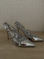VALENTINO ROCKSTUD MIRROR-EFFECT PUMP WITH MATCHING STRAPS AND STUDS 100MM