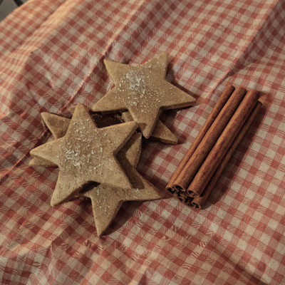 Cinnamon Star Cookies Set of 6,  Faux cookies, bowl fillers, Primitive, Rustic