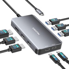 USB C Docking Station Dual Monitor Adapter for Laptop, 8-in-1 Docking 8 IN 1