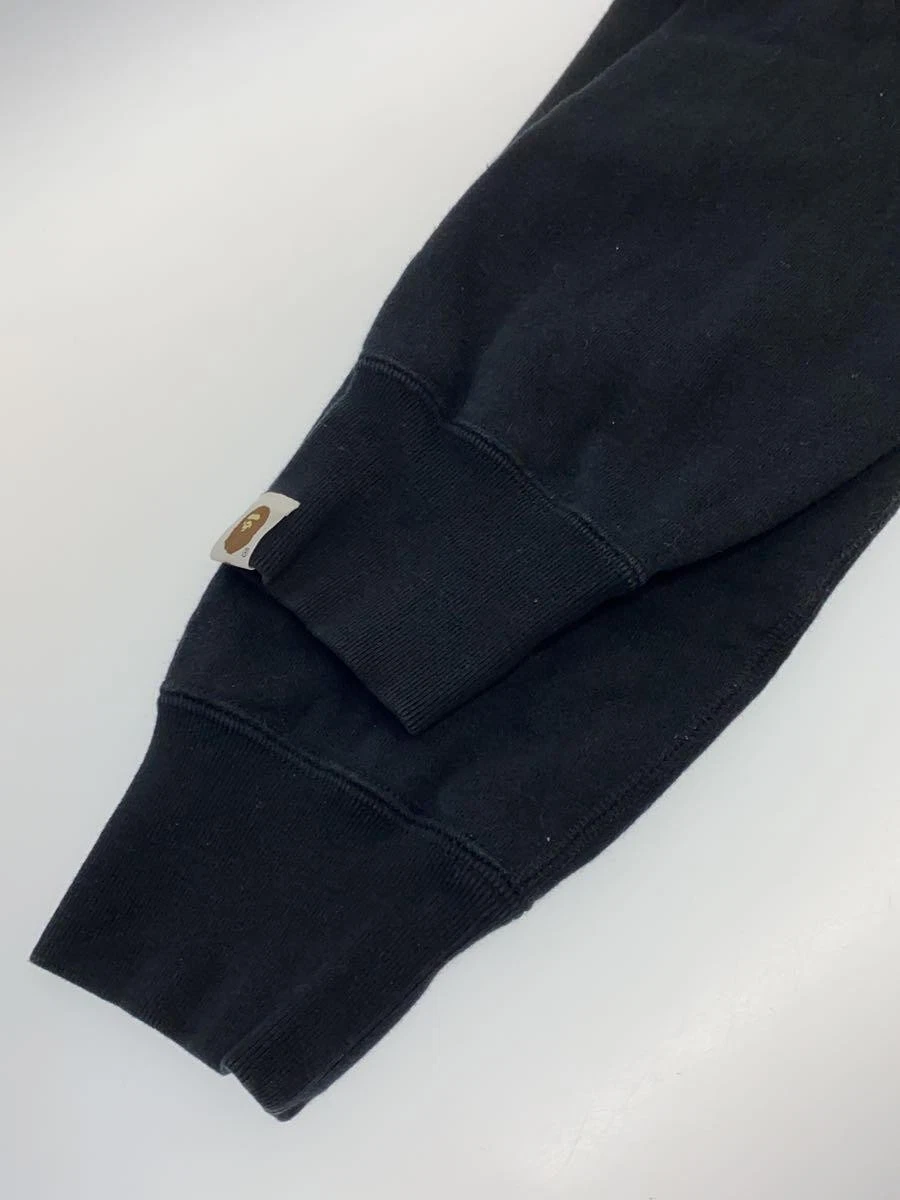 A BATHING APE (BAPE) Felpa con cappuccio BAPE A Bathing Ape nera cotone strass scimmia grande M #ED AZA