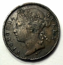 1 Cent Coin 1877 H Mauritius 🇲🇺 Victoria Medal Strike REF84432