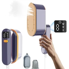 Garment Steamer, Portable Travel Steamer Iron, 10s Fast Heat, LED Display