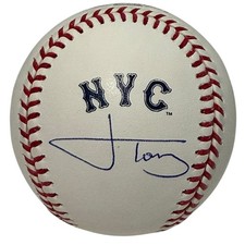Jonah Tong Signed Autographed Mets NYC City Connect Baseball JSA Witness COA