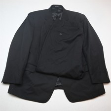 Pronto Uomo 46S 44x26 Black 100 Wool Executive Mens Jacket Pants Suit