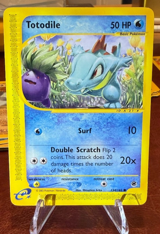 Pokemon Totodile Expedition Base Set Card 134/165 Common NM