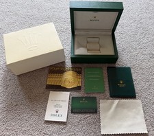 VTG Rolex Oyster Green Wave Watch Box with Warranty Card & Extras! No Watch