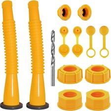 Gas Can Spout Replacement, Gas Can Nozzle. Spout Length is 8.1 in 2 Kit-Yellow