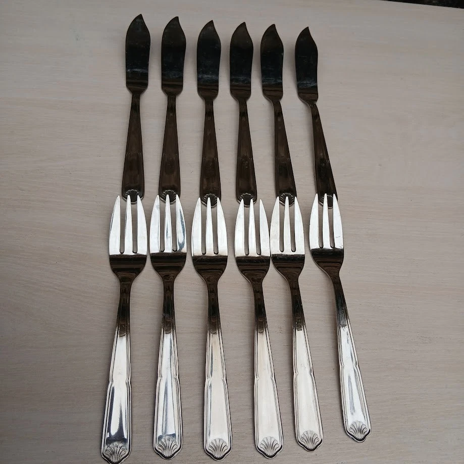 Lot De 6 Petites Fourchettes à Gâteau En Inox - LBP Art - Idéales Pour Dessert, Huîtres Ou Apéro