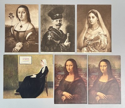 1916 Mentor Association Art Prints Lot 6 Raphael Rembrandt Mona Lisa Whistler