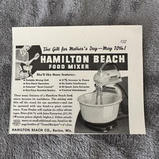 Hamilton Beach Stand Food Mixer Mothers Day Gift Racine WI Vintage Print Ad 1936