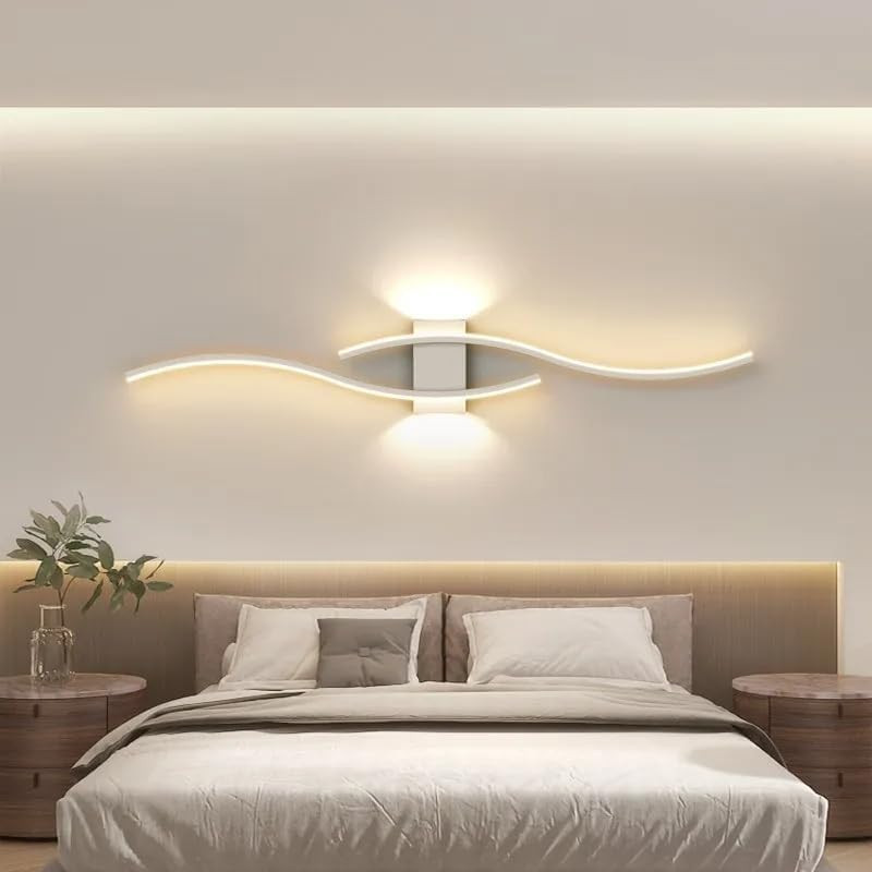 Applique Da Parete Interno, Creativo 27W 3000LM Bianco Moderne Applique in Allum