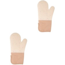 2 Count Oven Mitts Heat Resistant Baking Mittens Bbq Gloves Bakers