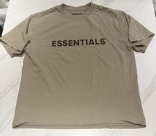 Essentials Fear Of God T-shirt Men's Large Moss Boxy Short Sleeve Casual Cotton