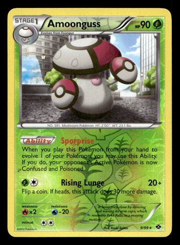 Amoonguss 9/99 Rare Next Destinies Pokemon Reverse Holo LP/MP