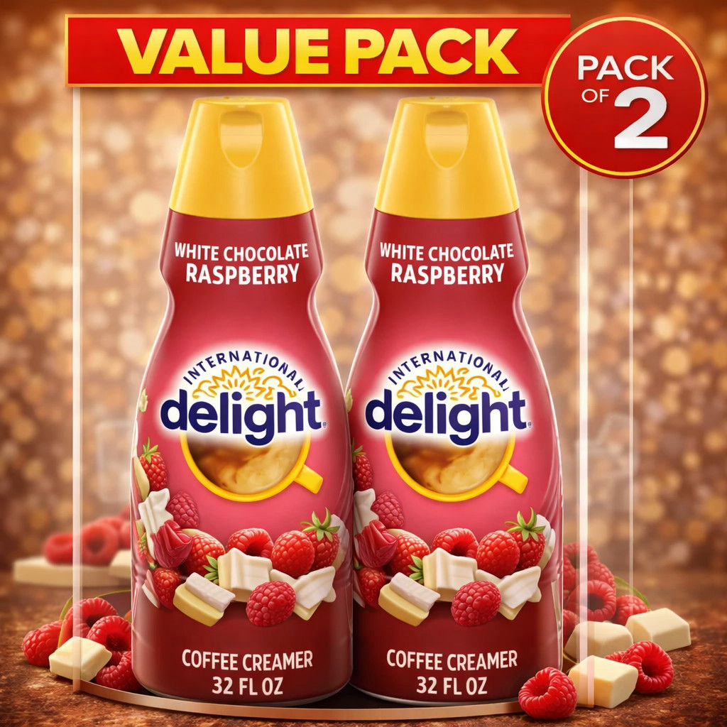 International Delight White Chocolate Raspberry Coffee Creamer, 32 fl oz 2 pack