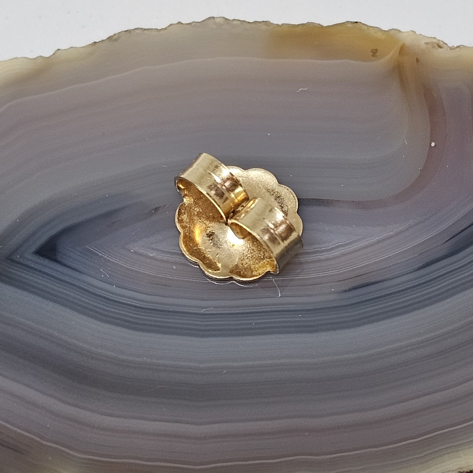 14K Solid Gold Replacement Butterfly Earring Back… - image 3