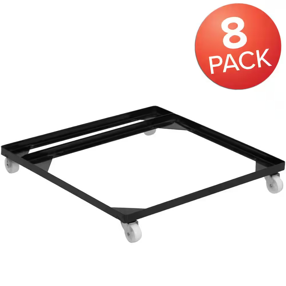 Dolly With Wheels - Black (set Of 8)
