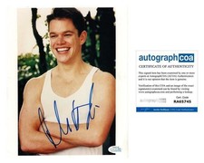 Matt Damon Autograph Autographed 8x10 Photo Vintage Full Signature ACOA