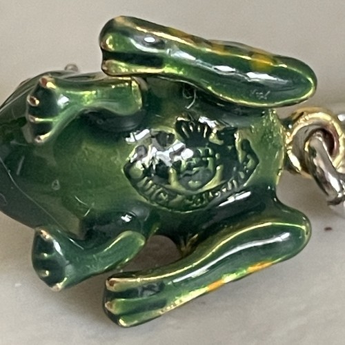 Juicy Couture Charm Crowned Frog Prince Green Rhinestone Eyes Rare Y2K - Picture 5 of 12