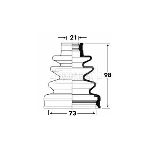 BORG & BECK Bellow Kit, drive shaft BCB2816
