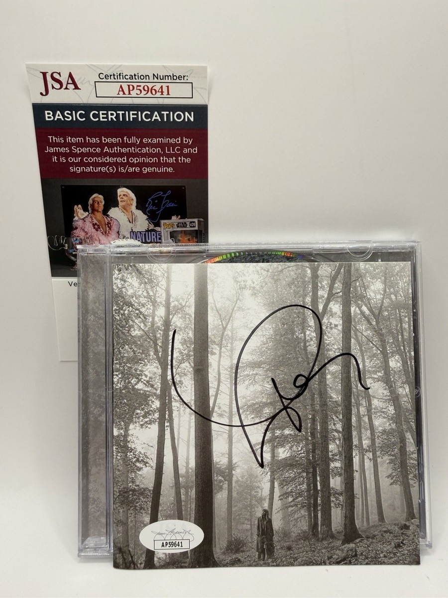 LONG SIG Taylor Swift Signed Folklore CD JSA COA TTPD Showgirl