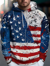 Patriotic American Flag 3D All Over Print Hoodie - Adults  Youth
