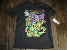 NEW TMNT Teenage Mutant Ninja Turtles boys S 6/7 gray-shirt comic book