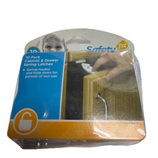 NEW - SAFETY 1ST CABINET AND DRAWER SPRING LATCHES - 10 PACK - NEW IN PACKAGE