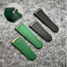 Adatto a Rolex Submariner 40 mm acciaio nero blu verde estremità curva cinturino gomma 20 mm