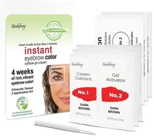 Godefroy Instant Eyebrow Color, Dark 0.18 Ounce (Pack of 1), Brown 