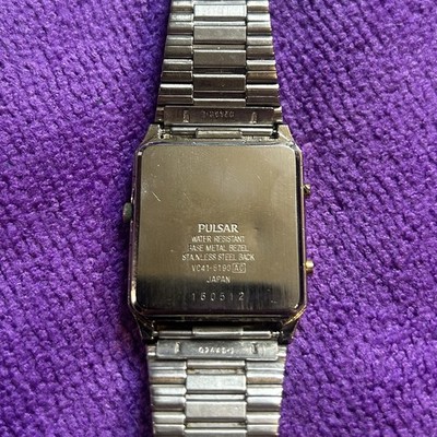 Vintage Pulsar V041-5190 Quartz Analog Digital Mens Watch