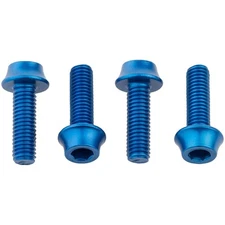 Wolf Tooth Water Bottle Cage Bolts - Set/4, Aluminum, Blue 4WBBOLTBLU