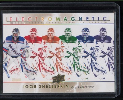 #EM-23 2021-22 Upper Deck Igor Shesterkin Electromagnetic New York Rangers