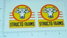 Pair Structo Farms Semi Trailer Yel/Org Stickers ST-110